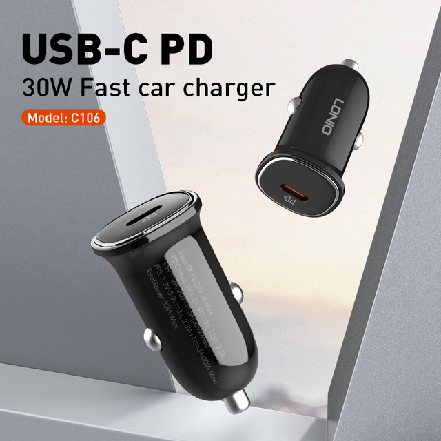 LDNIO C106 High Quality Quick Charging 30W High Power Single QC30W Support PD/PPS  Super Fast Charging for Phone