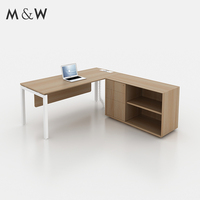 Vente en gros de table de direction en bois, ensemble de gestion de meubles blancs, bureau de luxe de M & W