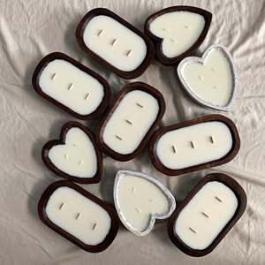 Di lusso intagliato a mano popolare in legno vuoto pasta ciotola per la fabbricazione di candele Festival artigianato decorativo in legno portacandele nave - Product Image 2