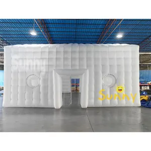 30x30 Backyard Commercial Large white led Wedding Event Party Led Light Cube Inflatable Nightclub Tent