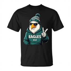 T-shirt graphique Eagles Fly avec motif d'aigle pour les fans et les supporters de l'équipe - Product Image 2