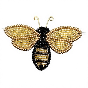 Broche Hecho a Mano, Pendientes de Cuentas Morados de Moda para Mujer, Nuevos Pendientes de Broche de Ángel para Fiesta de Novia, Nuevos Labios de Cuentas a la Moda - Product Image 5