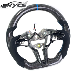 Volante Deportivo Personalizado de Fibra de Carbono y Cuero para Hyundai Veloster Turbo, Elantra <span class=keywords><strong>N</strong></span>, I30N, I20N 2019-2025 - Product Image 5