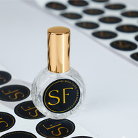 Impression d'étiquettes de flacons de parfum de luxe avec logo personnalisé, autocollant holographique personnalisé, rouleau d'autocollants adhésifs, vinyle imperméable