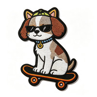 Patchs brodés animaux haute densité thermocollants pour vêtements, badges en tissu, patchs brodés chat de dessin animé pour vêtements