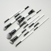 Ensemble de pinceaux de maquillage professionnels personnalisés à double extrémité, luxe, poils synthétiques vegan, outil cosmétique, brocha de maquillaje
