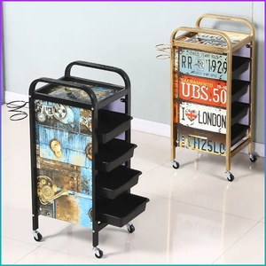 Chariot détachable pour salon de coiffure ZY-818 Chariot doré d'assistant de coiffeur de spa avec roues universelles Cheveux sans emmêlement - Product Image 4