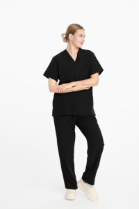 Set di Divise Mediche Unisex in Poliestere 100% a Rapida Asciugatura, Comodo e Alla Moda, Uniforme da <span class=keywords><strong>Lavoro</strong></span> Chirurgica per Ospedale e <span class=keywords><strong>Medici</strong></span> - Product Image 3