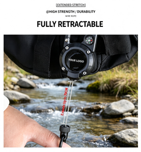 Llavero retráctil <span class=keywords><strong>YOYO</strong></span> de acero de alta calidad con LOGO personalizado, impermeable, antipérdida, para pesca, escalada y brújula - Product Image 4