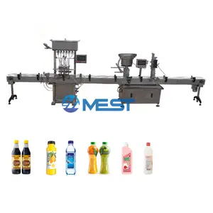 Automatic Anti Corrosive Gravity Sanitizer Acid Toilet Cleaner Plastic Bottle Bleach Detergent Liquid Filling Machine