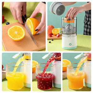 Extracteur de jus d'agrumes et mixeur haute performance 1500W, 2L, moteur AC, fonction autonettoyante, en plastique, 8 lames en acier inoxydable, pour voiture - Product Image 2