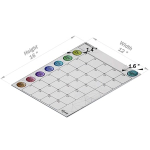 12x16 "hàng tháng kế hoạch từ lịch đánh dấu bảng khô xóa hàng tuần kế hoạch từ chore biểu đồ kế hoạch cho tủ lạnh - Product Image 3