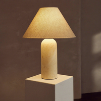 Lampe de bureau LED moderne et simple en marbre pour la décoration intérieure, élégante lampe de lecture de chevet, écologique, pour chambre à coucher, hôtel, restaurant