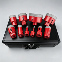 Jeu de forets pour carreaux de céramique, scies cloches M14, forets diamantés brasés sous vide pour meuleuse d'angle avec hauteur de diamant de 15 mm