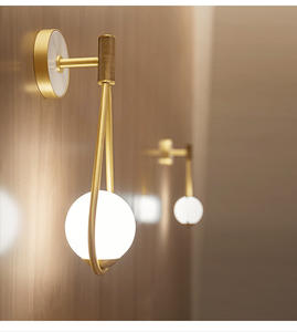 Les lumières nordiques de boule de verre de nouveau style conçoivent la lampe menée moderne d'applique pour des chambres d'hôtel - Product Image 3