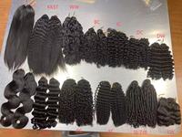 Promotion 12A Extension de cheveux humains à tresser au crochet, Cheveux vierges bruts vietnamiens 100g, Lisse, Ondulé, Afro crépu, Ondulé souple