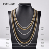 Chaîne en acier inoxydable en gros : Chaîne Chopin, Chaîne queue de renard, Chaîne Singapour, Chaîne à maillons tressés de 3 à 6 mm, plusieurs largeurs, pour collier