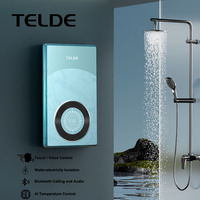 Calentador de Agua Instantáneo Eléctrico de 12.5kW con Control Táctil LED, para Ducha, Cocina, Hotel, Uso Comercial y Doméstico, de Pared, Pequeño, sin Tanque