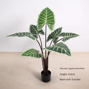Bán buôn Chân Trời Ngọc thân thiện với môi bền nhân tạo alocasia khoai môn lá lớn trong nhà ngoài trời nhà vườn trang trí nhà máy nhựa - Product Image 2