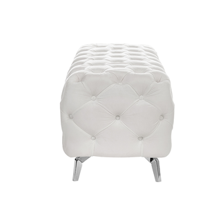 59" Modern Convertible Adjustable Bed Bench Ottoman with Storage Beige Velvet for Bedroom Living Room & Home <b>Office</b> - Product Image 2