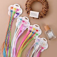 Pinces à cheveux tressées en forme de cœur papillon pour enfants, épingles à cheveux dreadlocks colorées, accessoires de coiffure pour spectacles sur scène
