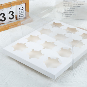 Tùy chỉnh thiết kế kích thước Cookie cupcake đóng gói Bìa hộp Cup bánh hộp - Product Image 2