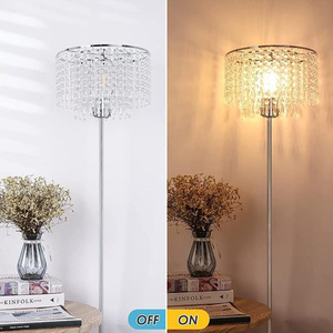 Dimmable pha lê LED Đèn sàn điều khiển cảm ứng thiết kế hiện đại cao bạc cực ánh sáng cho phòng khách phòng ngủ vườn ươm văn phòng - Product Image 2