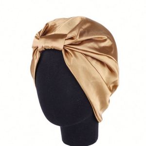 Bonnet de nuit en satin soyeux pour femme, turban pré-noué doux, foulard tendance, bonnet chimio, chapeau pour cheveux - Product Image 2