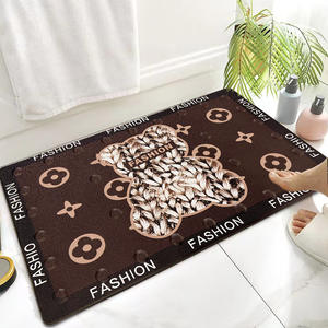 แผ่นรองอาบน้ำ PVC ทรงสี่เหลี่ยมผืนผ้า ขนาด 40x60 ซม. ดีไซน์ทันสมัยแบบมินิมอล กันลื่น กันน้ำ สำหรับห้องน้ำ ห้องอาบน้ำ ลายต้อนรับ - Product Image 2