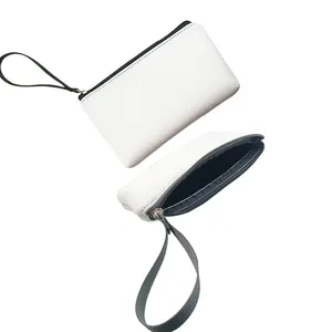 Sublimatie Witte Polsbandje Purse Voor Vrouwen Rits Pouch Wallet Bag Cosmetica Bag
