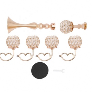 Elegante Portacandele in Metallo a 5 Bracci Decorazione Casa Lanterne in Metallo Vasetti per Candele per Matrimoni Celebrazioni Pasquali - Product Image 3