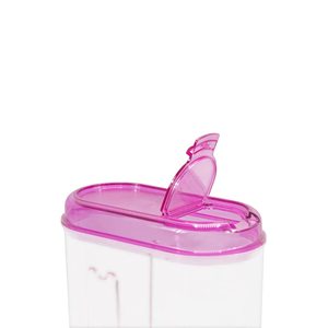 Barattolo ermetico da 1.5 litri per alimenti rosa verde turchese contenitore in plastica trasparente per la conservazione e la conservazione degli alimenti - Product Image 2