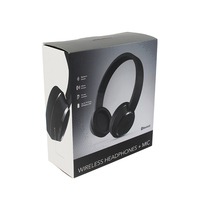 Boîte d'emballage de casque sans fil avec logo personnalisé Design de mode pour les produits électroniques gaufrage impression par stratification mate