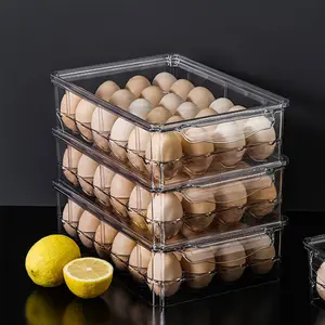 Caixa de armazenamento para ovo, recipiente para armazenar ovos, grande capacidade, suporte para ovo, refrigerador