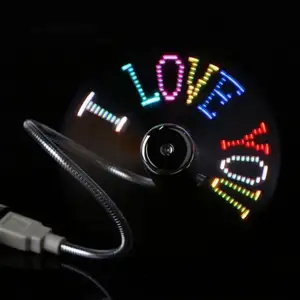 DIY USB Gadget Mini USB Fan Flexible Programmable LED Cooler Cooling Fan Programming USB Fan LED Light