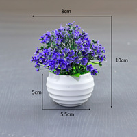 Articles décoratifs créatifs, plante artificielle, mini plante en pot, décoration de pot de fleurs pour l'intérieur et l'extérieur, ensemble de fleurs