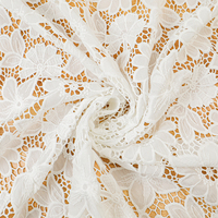 Tissu de broderie de textiles en mousseline de soie brodés en dentelle indienne de soie florale africaine pour robes