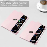 Étui transparent pour Ipad Pro 13 11 M4 M2 12.9 6th 2024 Air 11 couverture porte-crayon pour Ipad 10.9 10th MINI6 Flip Smart Cover