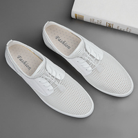 Chaussures de skate pour hommes mocassins baskets chaussures de skate à lacets Air Mesh bas sans lacet mocassins rétro trou d'air évider