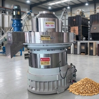 Granulateur vertical centrifuge à matrice annulaire CE, moteur 380V haute performance, pour la production de granulés de bois, sciure, branches, déchets et palettes
