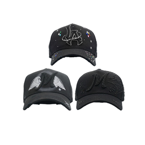 Nouveautés Casquettes de baseball personnalisées en daim noir à 5 panneaux avec doublure en satin, Gorras 31, Chapeaux avec logo brodé - Product Image 2