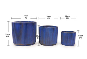 Pot de fleurs en céramique émaillée artistique, écologique, couleur vive, respirant, anti-moisissure, avec trou de drainage - Product Image 4