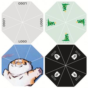 ร่มพับขนาดเล็กแบบพกพา ผ้าพอนจี 210T สำหรับเดินทาง ใช้กลางแจ้ง ป้องกันรังสียูวี พร้อมสกรีนโลโก้ - Product Image 6