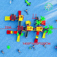 Toboggan aquatique et parc aquatique extérieur pour enfants