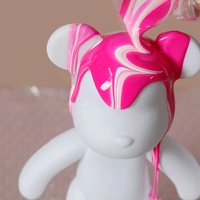 Kit de Peinture DIY pour Figurine d'Ours en Résine – Modèle d'Ours Blanc Mignon à Peindre Soi-même – Jouets de Peinture pour Enfants et Adultes – Vente en Gros