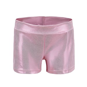 Shorts Deportivos de Gimnasia para Niñas, con Brillo Metálico, Spandex, Cintura Elástica, para Entrenamiento - Product Image 4