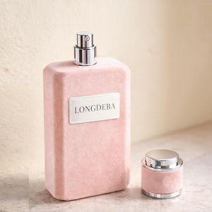 Lujosa Botella de Perfume de Vidrio Vacía con Acabado de Terciopelo, 30ml, 50ml, 100ml, Botella de Vidrio Rosa con Caja de Empaque - Product Image 5