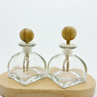 Flacon de parfum vide de luxe de haute qualité, mat, transparent, 50 ml, 100 ml, diffuseur de parfum avec bâtonnets en bois