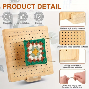 Fournitures <span class=keywords><strong>de</strong></span> tricot toutes saisons Ensemble complet <span class=keywords><strong>de</strong></span> crochets <span class=keywords><strong>Planche</strong></span> <span class=keywords><strong>de</strong></span> <span class=keywords><strong>blocage</strong></span> en bois 20 aiguilles en acier inoxydable Cadeau pour débutants Artisanat - Product Image 4