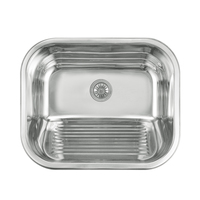 Vente en gros 37*47cm Mini Fregaderos De Cocina dissipateur thermique évier en acier inoxydable balcon lavabo réservoir d'eau évier à linge commercial